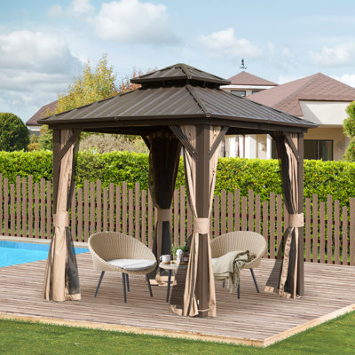 8 Ft. W x 8 Ft. D Aluminum Patio Gazebo