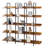 5 Tier Bookcase Home Office Open Bookshelf, Vintage Industrial Style Shelf With Metal Frame, Mdf Board-1285615008