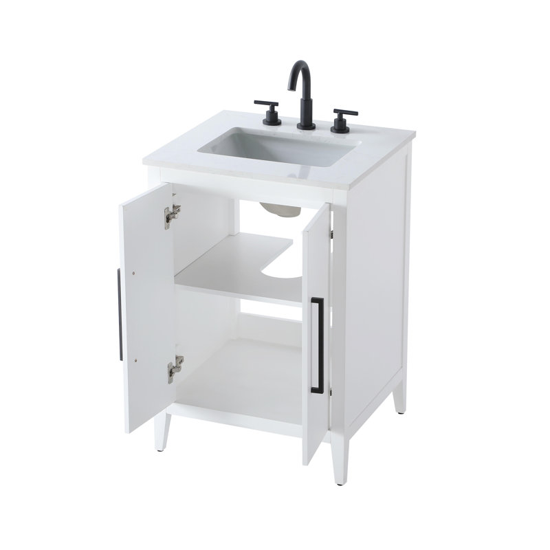 Meuble-lavabo simple 24 po, Blanc