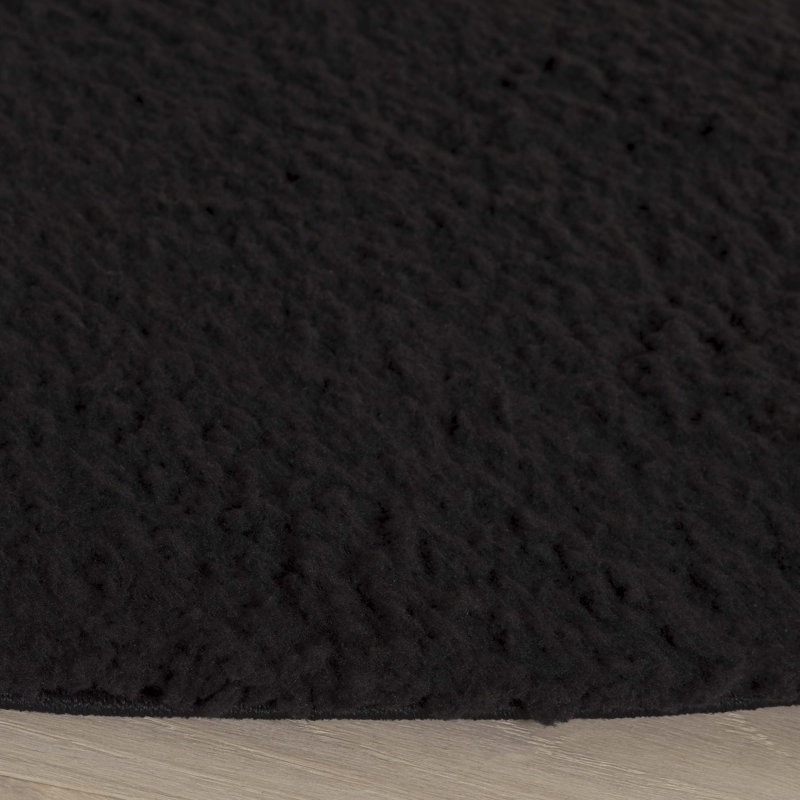 Jemena Performance Solid Color Rug, Round 6'7"