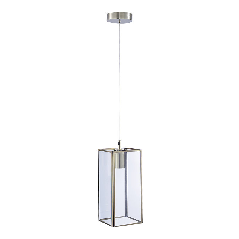 Flavio 1 - Light Brass Square/Rectangle Pendant