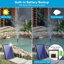 Pompe de fontaine solaire 8W avec batterie de secours
