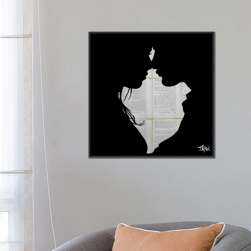 « true », impression sur toile, Toile avec cadre noir, Pas de tapis, H 26 po x l 26 po x P 1,5 po