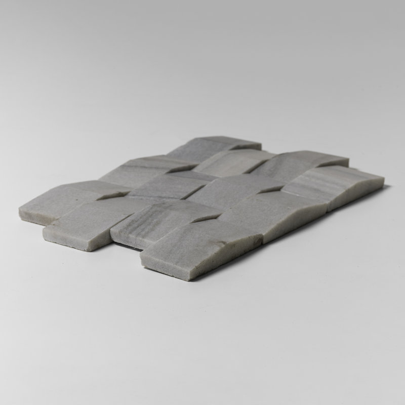 Woven Swell 8 in. x 12 in. Storm Natural Grey Sandstone Wall Tile