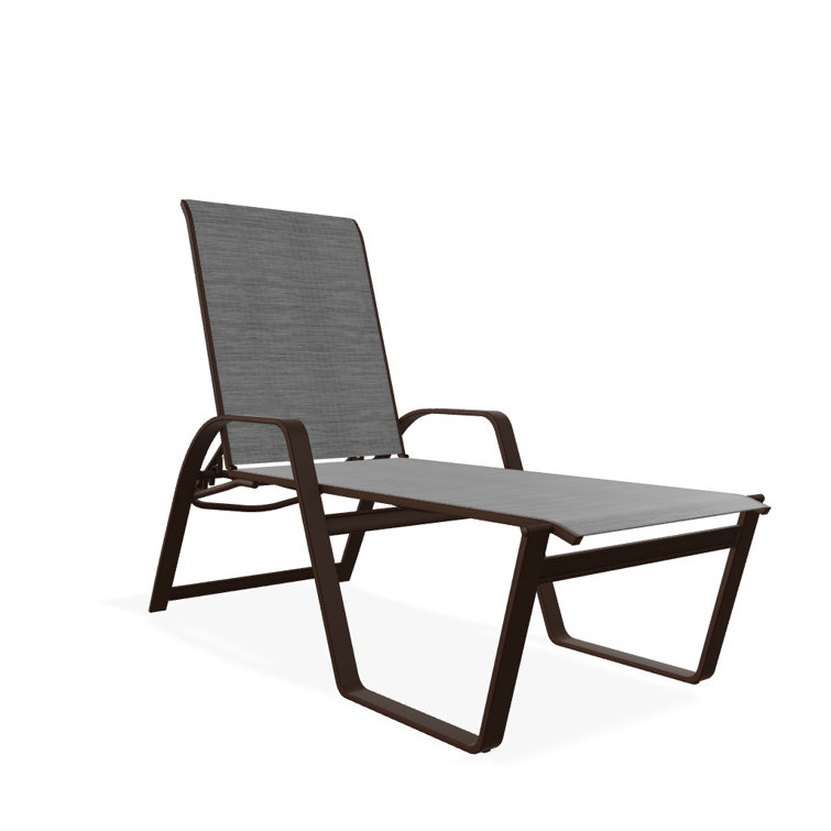 Holna Outdoor Rust-Resistant Metal Chaise Lounge