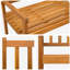 vidaXL Garden Bench Natural Solid Acacia Wood Seating Outdoor Patio Furniture