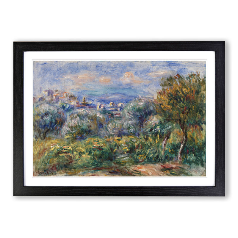 Landscape Vol.4 by Pierre-Auguste Renoir - Picture Frame Painting, 48cm H x 65cm W x 2cm D, Black Framed