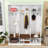 Hall Tree with Storage Bench, Hooks, Cubbies and Cabinets-129933160