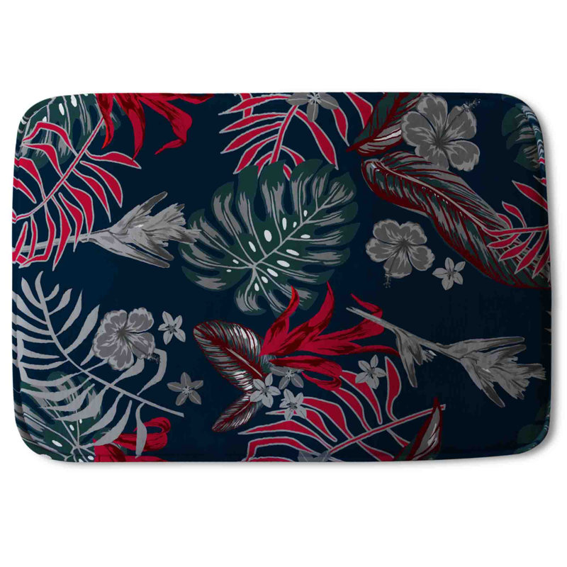 Jetter Memory Foam Non-Slip Bath Rug, Floral 1