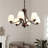 6-light Chandelier  Bronze Pendant Light Fixture With Frosted Glass, Ceiling Lighting  Hanging Lamp For Dining Room Living Room Bedroom-1293077233