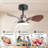24" Small Ceiling Fan With Light Remote Control ,Modern Low Profile Ceiling Fan, 6-Speeds Quiet Reversible Dc Motor For Bedroom,Kitchen-181438890