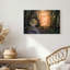 Art mural sur toile Mossy Tree Archway conduisant à Golden Forest Path-969022490