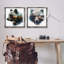 «Woodland Bear Forest Silhouettes», ensemble de 2 toiles flottantes encadrées par LSR Design Studio-2088833915-2088833668