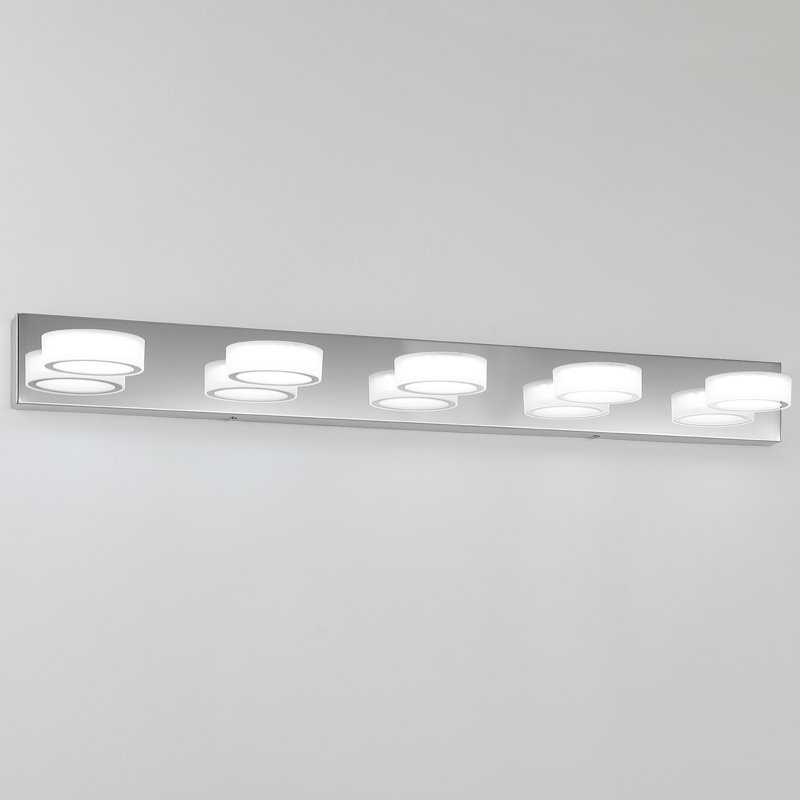 Macfadden LED Vanity Light, High Transmittance and Dimmable with 270° Rotatable, 5, Chrome