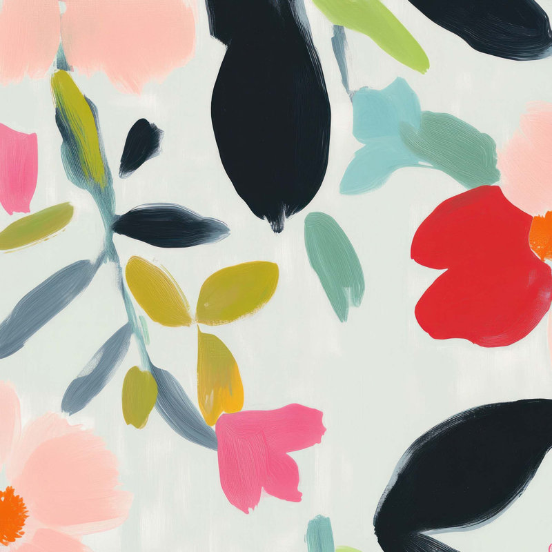 Vibrant Strokes & Stems 2 - Unframed, Medium