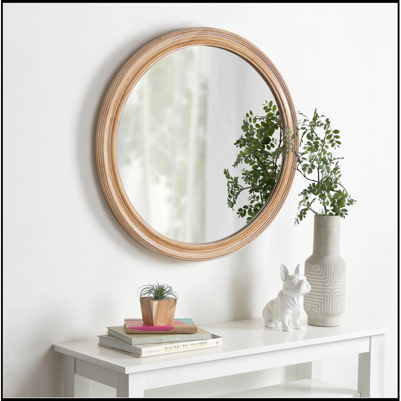 Rond Eleanor avec cadre en bois, H 31,5 po x l 31,5 po