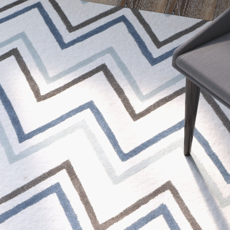 Tapis en laine touffeté à la main Laquaya, Tapis de couloir 2 pi 6 po x 8 pi