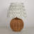 Rattan Table Lamp with Pleated Fabric Shade-1384491463