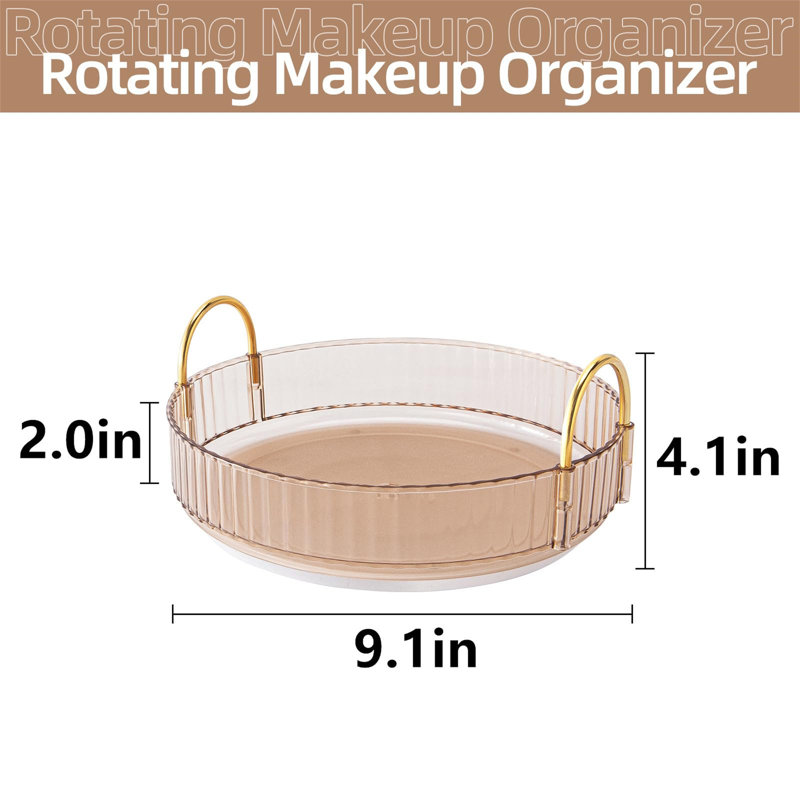 Athea Acrylic 1 Tier Makeup Organiser, Yellow