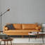 Causeuse coussin orange en cuir véritable-602429765