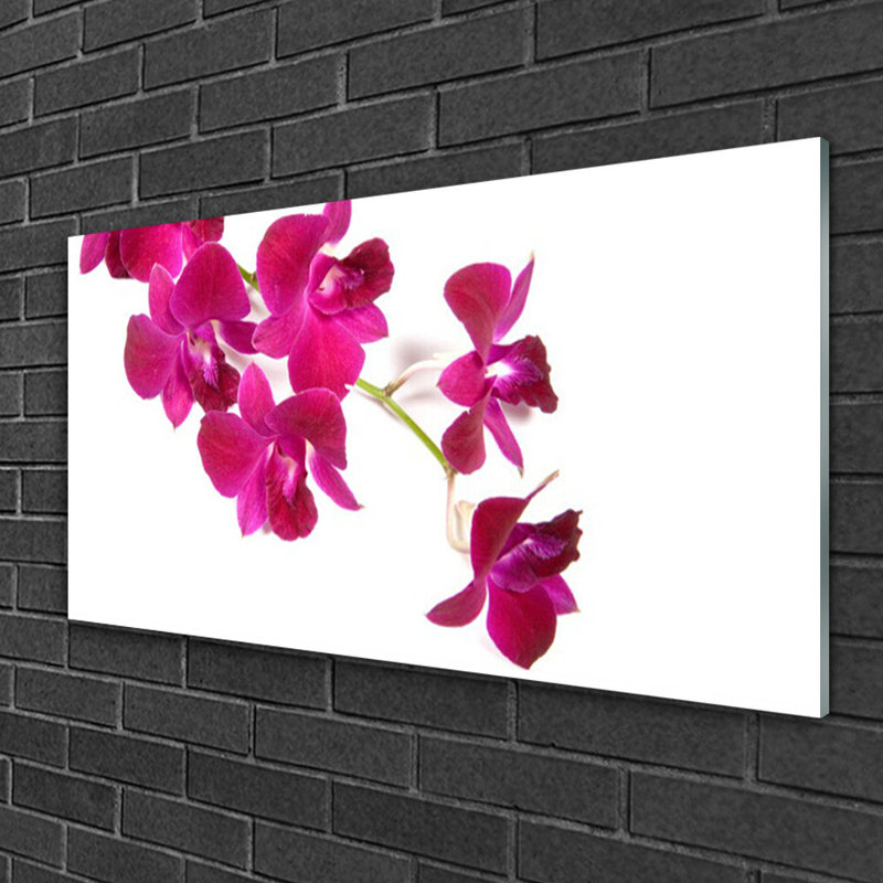 Floral Flowers - Unframed Photograph on Glass