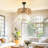 20" Farmhouse Caged Ceiling Fan Featuring A Fabric Style Light Kit And Remote Control