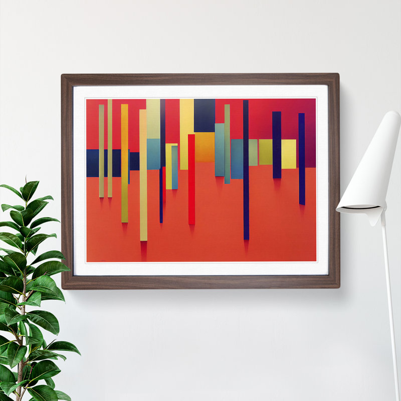Intense Modern - Single Picture Frame Print, 25cm H x 34cm W x 2cm D, Walnut