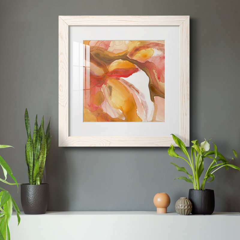 Sunset Marble III - reproduction encadrée de qualité supérieure - prête à être accrochée, H 31,5 po x l 31,5 po x P 1,5 po