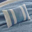 Ensemble de courtepointe 7 pièces très grand / très grand californien 7 pièces avec taies décoratives européennes et coussins décoratifs, bleu marine-128367596