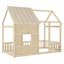 Lit simple au sol avec éclairage à DEL 7 couleurs Natural, structure en bois de haute qualité, coin-nuit semi-fermé, conception basse à terre, bibliothèque pour agencement de chambre à coucher