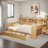 Multifunctional Wooden Daybed With Storage Shelves, Study Desk And 2 Drawers-1109679035-1109679029