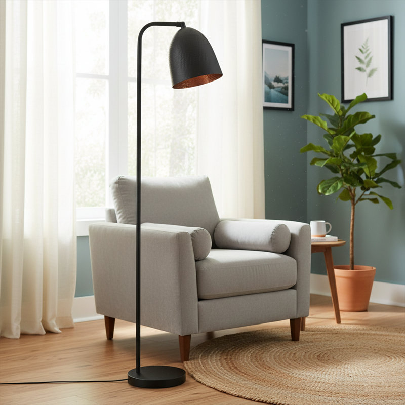 Zaelynn 47.24'' Arched Floor Lamp