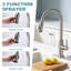 Single Handle Pull-Down Kitchen Faucet with Deck Plate, 3 Spray Settings