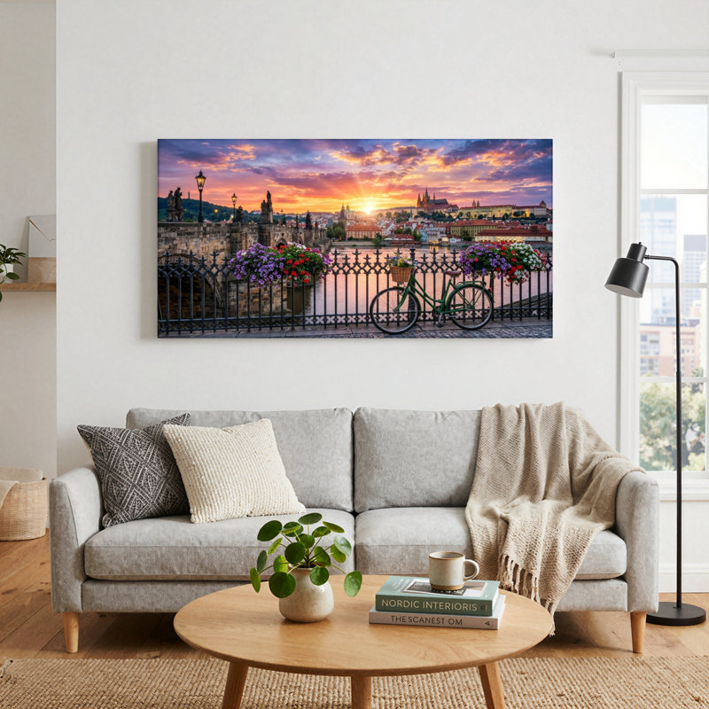 «Sunset Bridge», reproduction d'art sur toile, ensemble de 1, 4020
