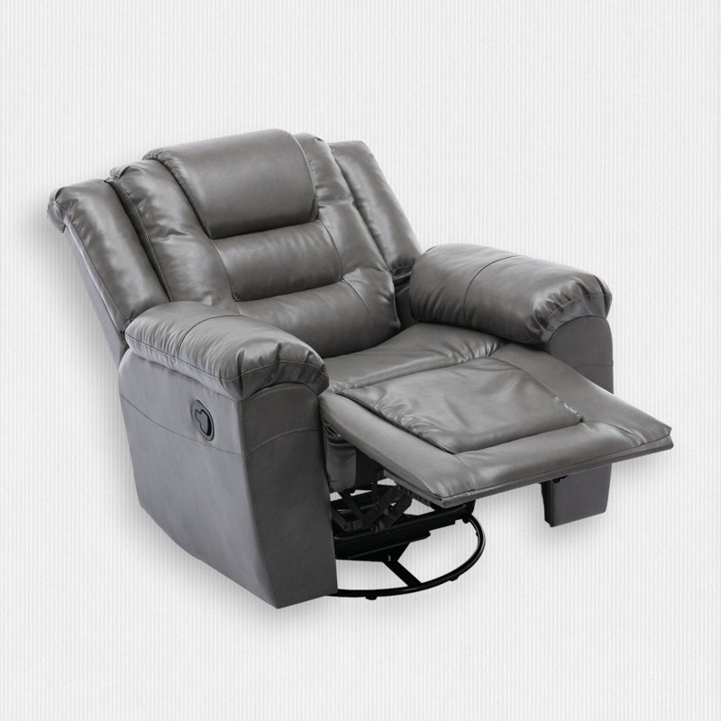 Dreauna Faux Leather Home Theater Seat, Gray