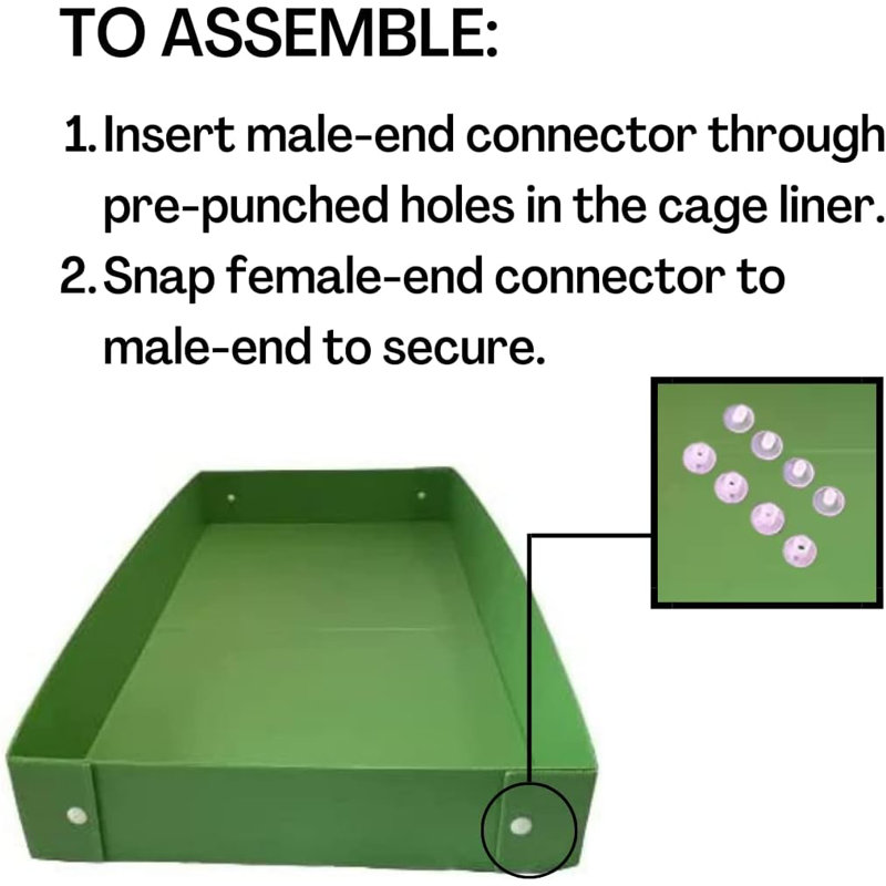  Guinea Pig Cage Plastic Liner - Green (55" X 27")