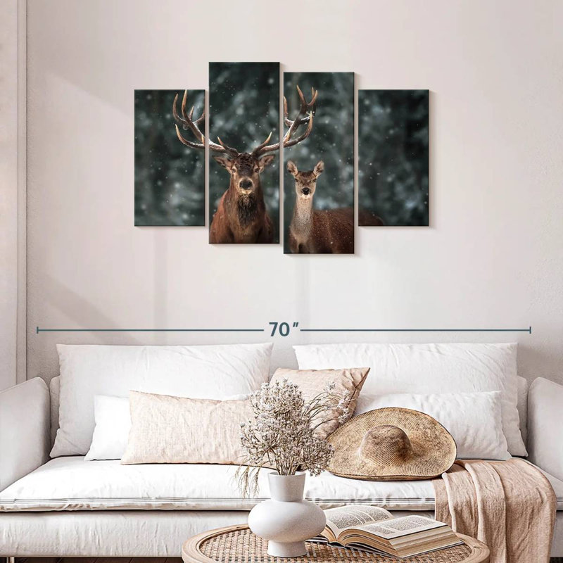 Deer Couple, 27" H x 43" W