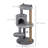 41" Cat Tree Tower with Condo, Scratching Posts, Hanging Ball, Grey