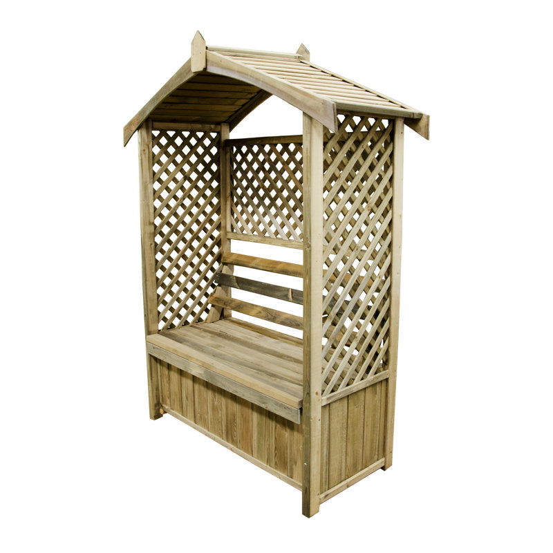Solid Wood Pine Outdoor Bench
