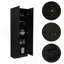Armoire garde-manger multi-rangement, cinq tablettes, armoire double porte - noir