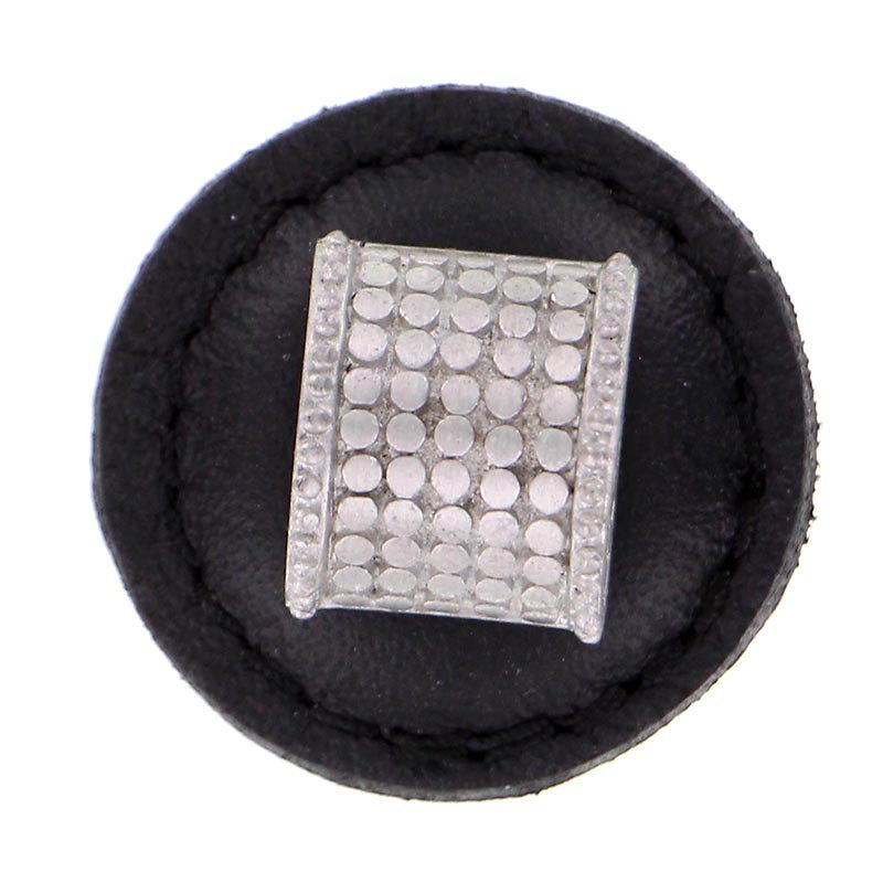 Tiziano Round Knob, Black, Satin Nickel