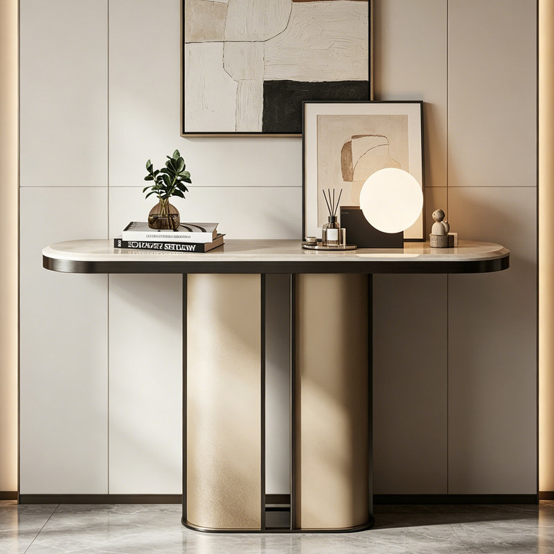 Console Modern Light Luxury, 34.6" H x 63" W x 11.8" D