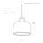 Bianca Ceramic Pendant (Gloss White and Gold)