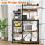 Étagère de boulanger standard en bois 35,4 po Gweneva avec micro-ondes compatible