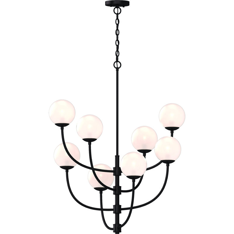  Lustre suspendu en bronze rouge 8 lumières Red Barrel Studio® V2058-65 Lawrence
