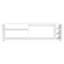 Meuble télé 63 po de large blanc avec 3 tablettes ouvertes-1073112037