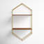 Moby Hexagon Metal Accent Shelf