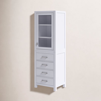 Keira Freestanding Wood Linen Cabinet