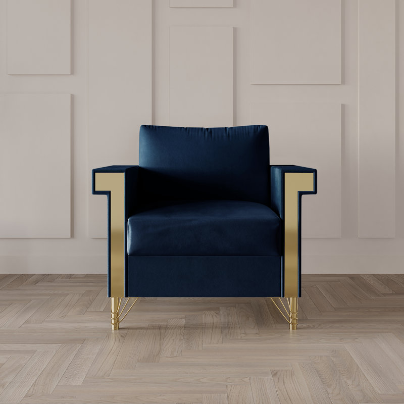 Snaresbrook Upholstered Accent Chair, Blue