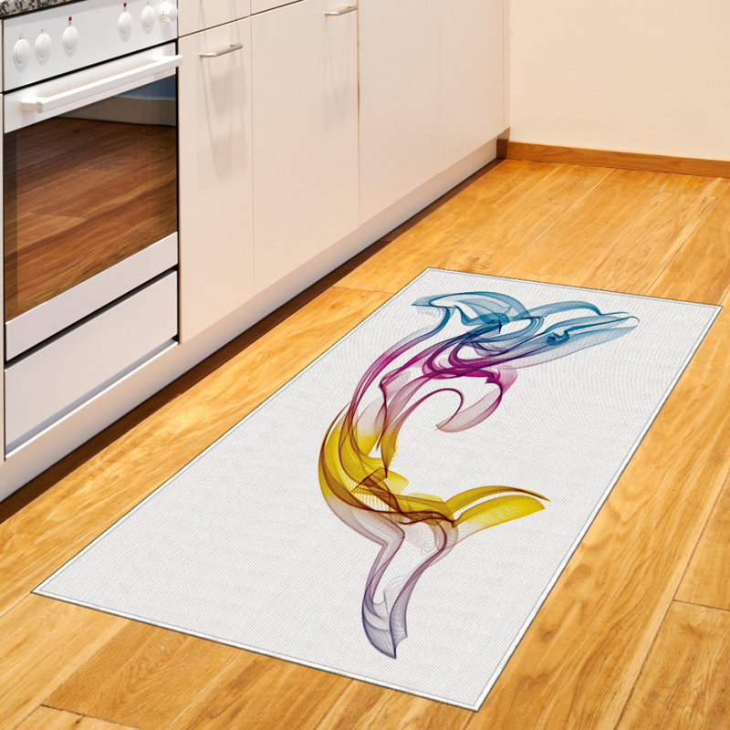 Abstract Art High Density Long Fiber Poly Threads Decorative Area Rug Carpet, Rectangle 2'7" x 5'